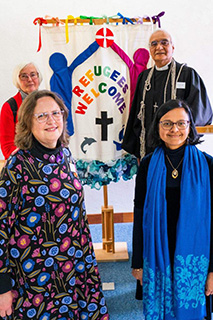 Some members of Brighton and Hove Circuit with Inderjit Bhogal