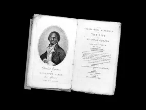 Image of Olaudah Equiano's book "The Interesting Narrative of the Life of Olaudah Equiano or Gustavus Vassa, the African. Written by Himself.